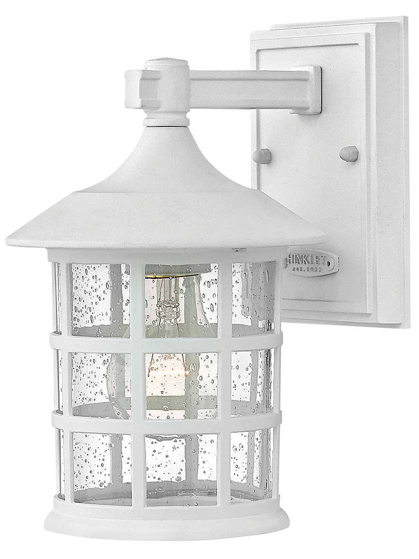 Freeport Small Exterior Entry Light in Classic White.